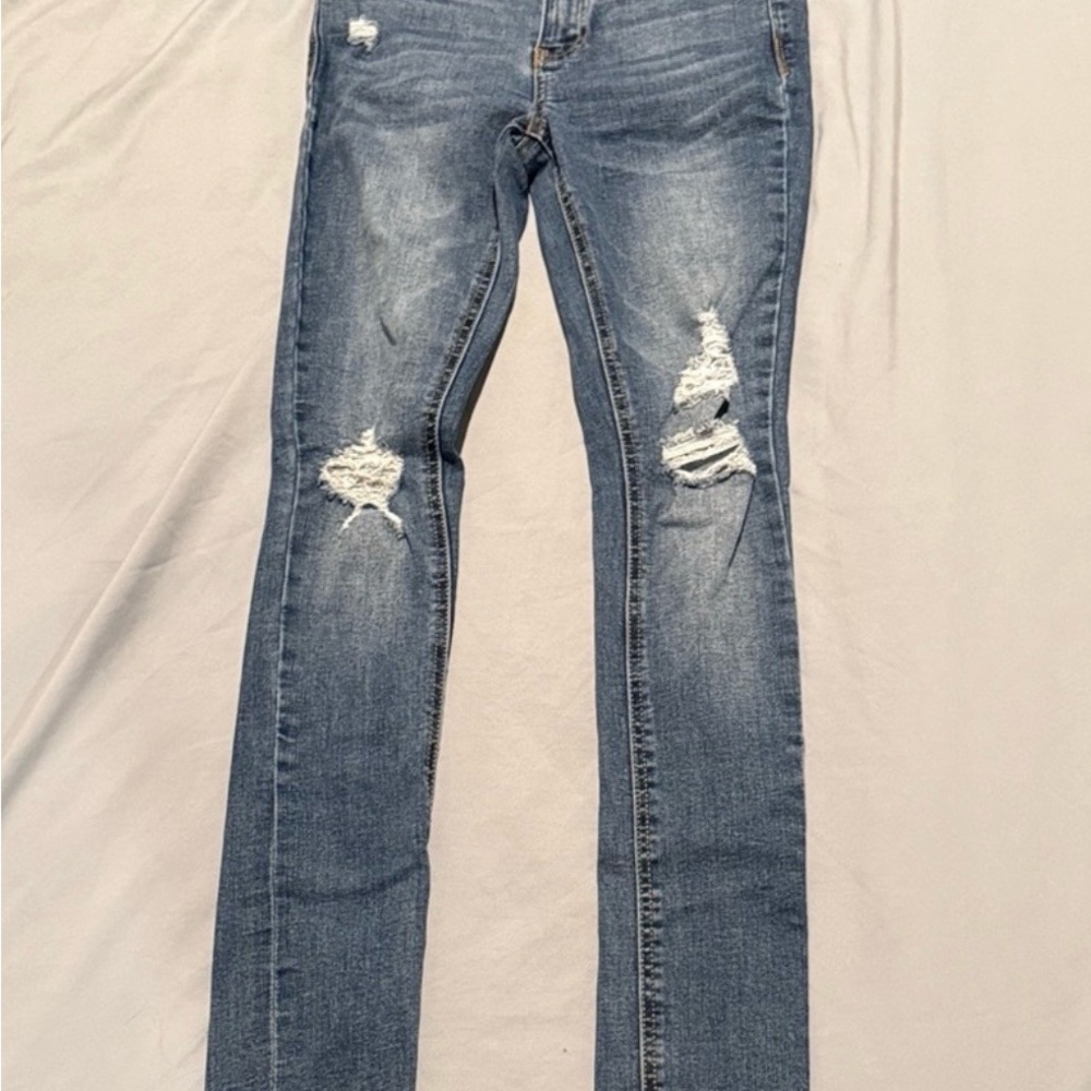 Indigo Rein Distressed Blue Skinny Jeans